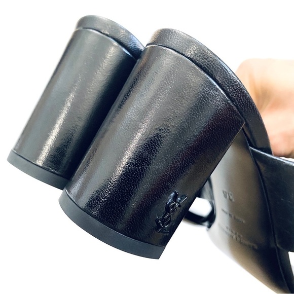 Saint Laurent black leather mules - Picture 6 of 9